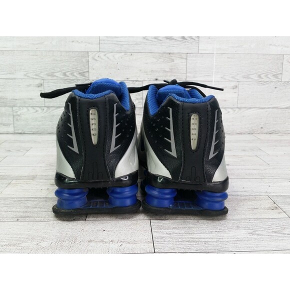 Men's Nike Shox R4 Retro Sneakers Silver Blue Black Shoes BV1111-100 Sz 10 2018 - Picture 8 of 13